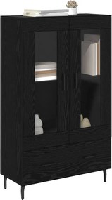 vidaXL Highboard Μαύρη Οξυά 69,5 x 31 x 115 εκ. Επεξεργασμένο ξύλο