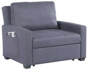 Armchair-Bed Kanna  Grey fabric, 112x96x85 cm