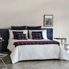 Παπλωματοθήκη Arthur 240x220cm White-Navy Tommy Hilfiger Υπέρδιπλo 100% Βαμβακοσατέν
