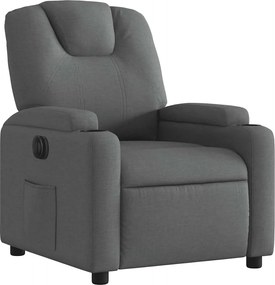 vidaXL Πολυθρόνα Ανακλινόμενη Ηλεκτρική Σκούρο Γκρι Υφασμάτινη