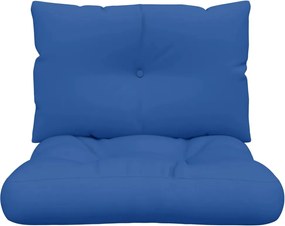 vidaXL Μαξιλάρια Παλέτας 2 τεμ. Μπλε Ρουαγιάλ Υφασμάτινα