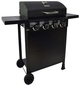 Ψησταριά Υγραερίου 4 Καυστήρων Gas Bbq Intro GB-P400 118x50x102cm Black Kaiser Ανοξείδωτο Ατσάλι