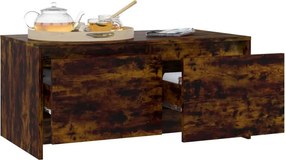 vidaXL Τραπεζάκι Σαλονιού Καπνιστή Δρυς 90x50x41,5 εκ. Επεξ. Ξύλο