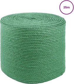 vidaXL Σχοινί Από Τζute 8 mm Πράσινο 100% Τζούτα Tossa