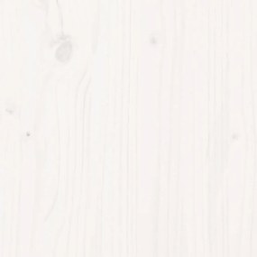 Ξαπλώστρες 2 τεμ. Λευκές 199,5x60x74 εκ. από Μασίφ Ξύλο Πεύκου - Λευκό