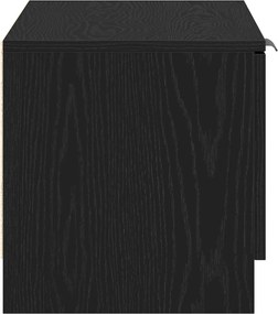 vidaXL Ντουλάπι TV 80 x 35 x 36,5 cm Μαύρη Οξυά Επεξεργασμένο Ξύλο