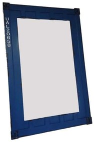 Καθρέπτης Τοίχου Container 00.00.0322 106x76cm Blue Wood, Glass