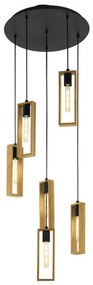 Φωτιστικό Οροφής Πολύφωτο 49549 Littleton Eglo Metal,Wood