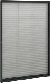 vidaXL Σήτα Παραθύρου Πλισέ Ανθρακί 80 x 160 εκ. από Αλουμίνιο