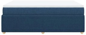 vidaXL Κρεβάτι Boxspring με Στρώμα Μπλε 140x200 εκ. Υφασμάτινο