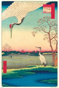 Αφίσα Hiroshige - Kanasugi at Mikawashima, Hiroshige Utagawa