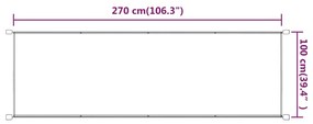 Τέντα Κάθετη Τερακότα 100 x 270 εκ. από Ύφασμα Oxford - Κόκκινο