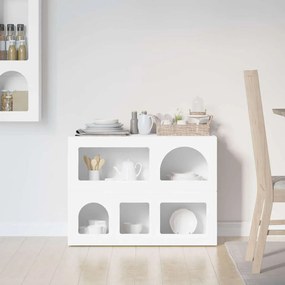 vidaXL Πλαϊνό γραφείο ELST Λευκό 80.5 x 35 x 59 εκ. Επεξεργασμένο ξύλο