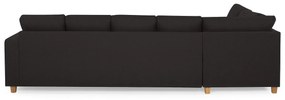 Γωνιακός Καναπές Scandinavian Choice C174, Ανθρακί, Δρυς, 300x195x92cm, 130 kg, Πόδια: Ξύλο | Epipla1.gr