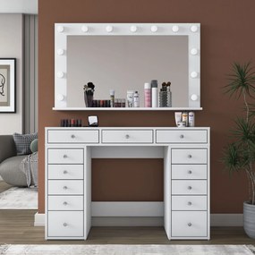 Τουαλέτα Μακιγιάζ Λευκό CACROZA 120x44.5x81.6
