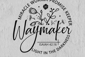 Σετ των 2 Intra απο ξύλο plywood 3mm-4mm πάχος – Waymaker, Θαυματουργός Jesus Δίασταση 20x20 cm INTRAFABR-101626463