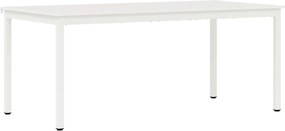 vidaXL Τραπεζαρία Λευκό 180 x 90 x 75 cm Στερεά ξυλεία πεύκου