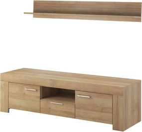 Lh-homefurniture Έπιπλο τηλεόρασης SKY Βελανιδιά 155x50x47cm Riviera 36116-SKN-TV