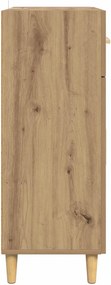 vidaXL Πλαϊνό γραφείο με συρτάρι artisan δρυς 34 x 69.5 x 89 εκ