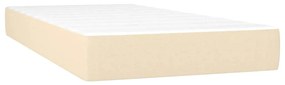 Κρεβάτι Boxspring με Στρώμα Κρεμ 120x190 εκ. Υφασμάτινο 3269935