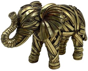 Διακοσμητική Φιγούρα Elephant 279-225-312 23x9x16cm Gold Πολυρεσίνη