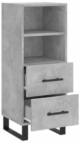 vidaXL Ντουλάπι Γκρι Σκυροδέματος 34,5x34x90 εκ. Επεξεργασμένο Ξύλο