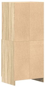 Στήλη Κουζίνας Sonoma Δρυς 57x41,5x131,5 εκ. Επεξεργασμένο Ξύλο - Καφέ