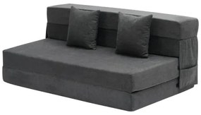 VEVOR Folding Sofa Bed 3-in-1 Foldable Couch Bed with 2 Pillows Dark Grey Queen