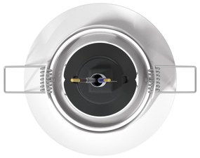 vidaXL Ενσωματωμένα Φωτιστικά 24 τεμ Στρογγυλά GU10 Λευκό Ø90 χλστ Χάλυβας
