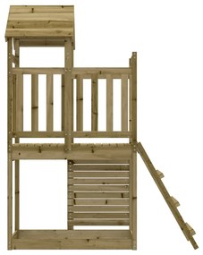 vidaXL Πύργος με Σκάλα & Τοίχο Αναρρίχ. 52,5x110,5x214 εκ. Ξύλο Πεύκου