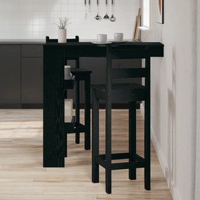 vidaXL Τραπέζι Μπαρ Τοίχου - Μαύρη Δρύς - 102x55x103.5 εκ. - Φτιαγμένο από Επεξεργασμένο Ξύλο