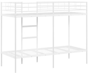 vidaXL Κουκέτα χωρίς στρώμα Λευκό 80x200 cm Ατσάλι