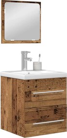 vidaXL Σετ Επίπλων Μπάνιου 2 pcs Παλιό Ξύλο Επεξεργασμένο ξύλο