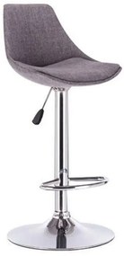 Σκαμπό Bar 88 43.0206.S (Σετ 2τμχ) 38x46x105cm Grey Metal, Fabric