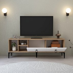 Έπιπλο Τηλεόρασης Sapphire Δρυς / Λευκό DEBUFRE 150x35x18
