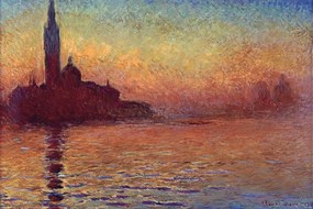 Αφίσα Claude Monet - San Giorgio Maggiore at Dusk, (91.5 x 61 cm)