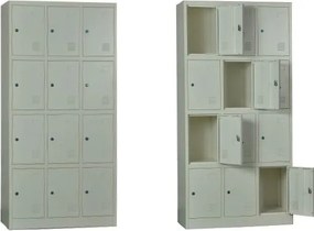 LOCKER 12 Θέσεων Μέταλλο Βαφή  Άσπρο   1τμχ
