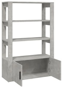 vidaXL Ντουλάπι Γκρι Σκυροδέματος 80x30x119,5 εκ. Επεξεργασμένο Ξύλο