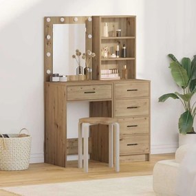 vidaXL Τραπέζι περιποίησης με συρτάρι 2 pcs Καφέ 50 x 41 x 135 εκ