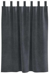 vidaXL Κουρτίνες με κουρτίνες 2 pcs Ανοιχτό γκρι 140 x 140 cm Βελούδο