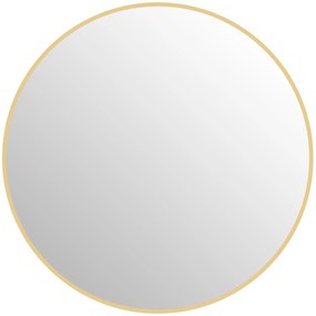 70x70cm Στρογγυλός Καθρέφτης Μπάνιου Επιτοίχιος Χρυσός Κορνίζας