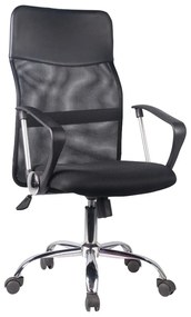 14230015 Καρέκλα Γραφείου AΓNΩ Μαύρο PVC 58x60x105-115cm , 1 Τεμάχιο