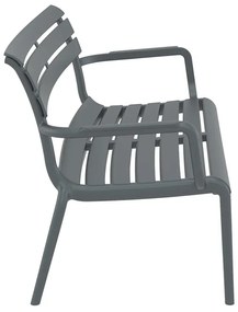 PARIS ΚΑΝΑΠΕΣ DARK GREY 116X70X75εκ. ΠΟΛ/ΝΙΟΥ