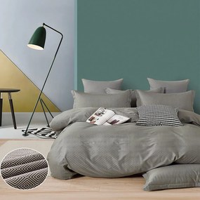 Παπλωματοθήκη Waverly (Σετ 3τμχ) Olive Ρυθμός Queen Size 220x250cm 100% Βαμβακοσατέν