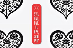 Σετ των 3 Intra απο ξύλο plywood 3mm-4mm πάχος - Πακέτο Cricut Valentine Floral Heart Δίασταση 4x4 cm INTRAFABR-86227745