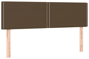 vidaXL Κεφαλάρια Σκ. Καφέ 144x5x78/88 εκ. Ύφασμα