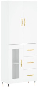 vidaXL Ντουλάπι Λευκό 69,5x34x180 εκ. από Επεξεργασμένο Ξύλο