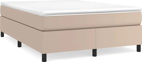vidaXL Κρεβάτι Boxspring με Στρώμα Καπουτσίνο 180x200 εκ. Συνθ. Δέρμα