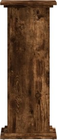 vidaXL Βάσεις Φυτών Καπνιστή Δρυς 33x33x80 εκ Επεξεργασμένο Ξύλο