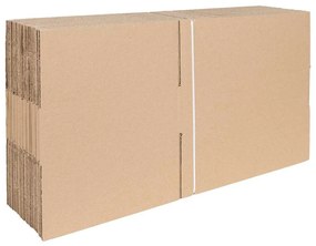 vidaXL Πτυσσόμενο Κουτί 50 pcs Καφέ 40 x 30 x 10 εκ. Χαρτόνι